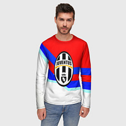 Лонгслив мужской Ювентус спортивная геометрия, цвет: 3D-принт — фото 2