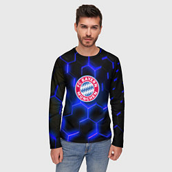 Лонгслив мужской FC Bayern Mnchen соты, цвет: 3D-принт — фото 2