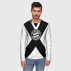 Лонгслив мужской Бавария Мюнхен полосы, цвет: 3D-принт — фото 2