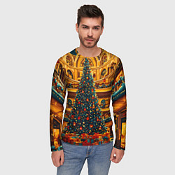 Лонгслив мужской Московская новогодняя елка, цвет: 3D-принт — фото 2