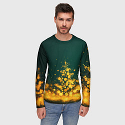 Лонгслив мужской Новогодние елочки из боке, цвет: 3D-принт — фото 2