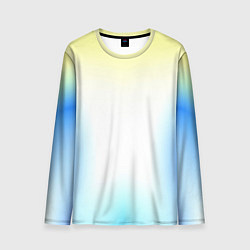 Лонгслив мужской Color yellow blue white, цвет: 3D-принт