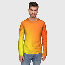 Лонгслив мужской Color orange red, цвет: 3D-принт — фото 2