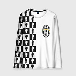 Лонгслив мужской Ювентус паттерн люди, цвет: 3D-принт