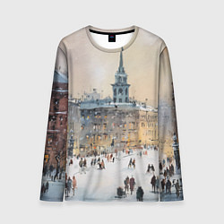 Мужской лонгслив Снежный зимний Питер
