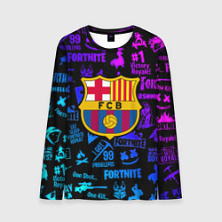 Мужской лонгслив Barcelona x fortnite neon