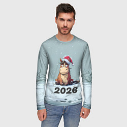 Лонгслив мужской Уставшая лошадка 2026, цвет: 3D-принт — фото 2