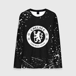 Лонгслив мужской Челси белые краски всплеск, цвет: 3D-принт