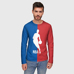 Лонгслив мужской Эмблема NBA, цвет: 3D-принт — фото 2