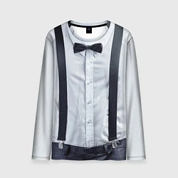 Лонгслив мужской Рубашка с подтяжками, цвет: 3D-принт