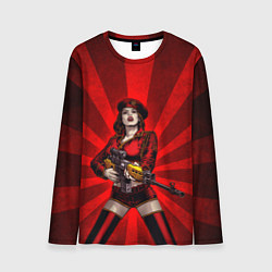 Лонгслив мужской Red alert girl, цвет: 3D-принт