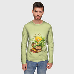 Лонгслив мужской Правильное питание, цвет: 3D-принт — фото 2
