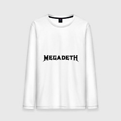 Лонгслив хлопковый мужской Megadeth, цвет: белый