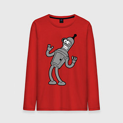 Лонгслив хлопковый мужской Bender Error, цвет: красный