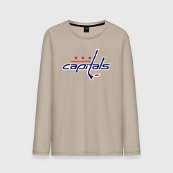 Лонгслив хлопковый мужской Washington Capitals, цвет: миндальный