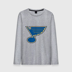 Лонгслив хлопковый мужской St Louis Blues, цвет: меланж