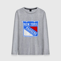 Лонгслив хлопковый мужской New York Rangers, цвет: меланж