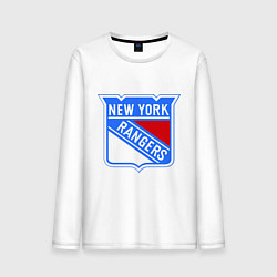 Лонгслив хлопковый мужской New York Rangers, цвет: белый