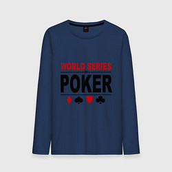 Лонгслив хлопковый мужской World series of poker, цвет: тёмно-синий