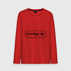 Лонгслив хлопковый мужской Prodigy лого с муравьем, цвет: красный