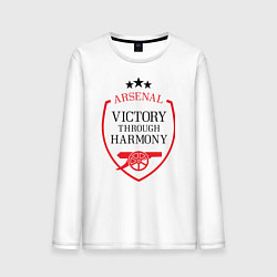 Лонгслив хлопковый мужской Arsenal: Victory Harmony цвета белый — фото 1