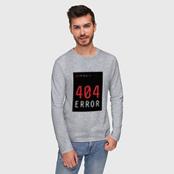 Лонгслив хлопковый мужской 404 Error, цвет: меланж — фото 2