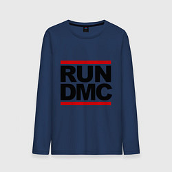 Лонгслив хлопковый мужской Run DMC, цвет: тёмно-синий