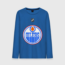 Лонгслив хлопковый мужской Edmonton Oilers: Khabibulin 35 цвета синий — фото 1