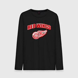 Лонгслив хлопковый мужской Detroit Red Wings цвета черный — фото 1