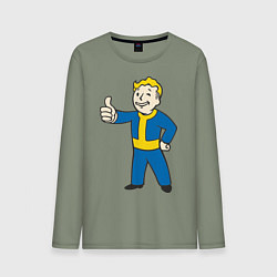 Лонгслив хлопковый мужской Fallout Boy, цвет: авокадо