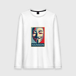 Лонгслив хлопковый мужской Hanson Poster, цвет: белый