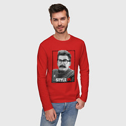 Лонгслив хлопковый мужской Stalin: Style in, цвет: красный — фото 2