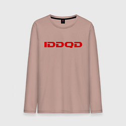 Лонгслив хлопковый мужской IDDQD Doom, цвет: пыльно-розовый