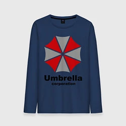 Лонгслив хлопковый мужской Umbrella corporation, цвет: тёмно-синий