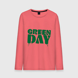 Лонгслив хлопковый мужской Green Day, цвет: коралловый