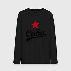 Лонгслив хлопковый мужской Cuba Star, цвет: черный