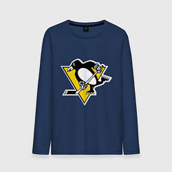 Лонгслив хлопковый мужской Pittsburgh Penguins, цвет: тёмно-синий