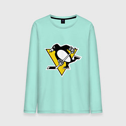 Лонгслив хлопковый мужской Pittsburgh Penguins цвета мятный — фото 1