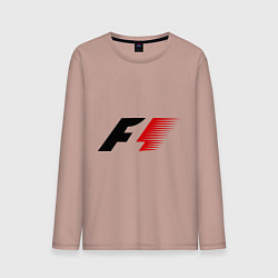 Лонгслив хлопковый мужской Formula 1, цвет: пыльно-розовый