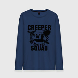 Лонгслив хлопковый мужской Creeper Squad, цвет: тёмно-синий