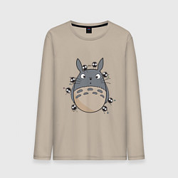 Лонгслив хлопковый мужской Тоторо, цвет: миндальный