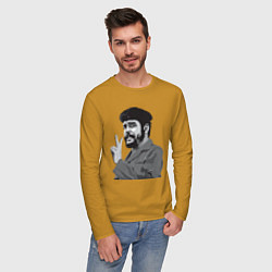 Лонгслив хлопковый мужской Che Guevara: Peace цвета горчичный — фото 2