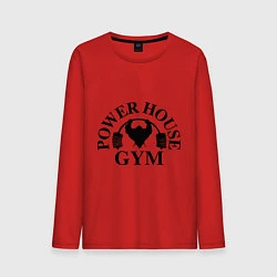 Лонгслив хлопковый мужской Power House Gym, цвет: красный