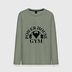 Лонгслив хлопковый мужской Power House Gym, цвет: авокадо