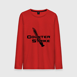 Лонгслив хлопковый мужской Counter Strike: Knife, цвет: красный