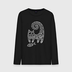 Мужской лонгслив Кот3