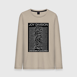 Лонгслив хлопковый мужской Joy Division: Unknown Pleasures, цвет: миндальный