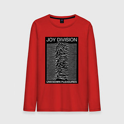 Лонгслив хлопковый мужской Joy Division: Unknown Pleasures, цвет: красный