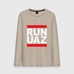 Лонгслив хлопковый мужской Run UAZ, цвет: миндальный