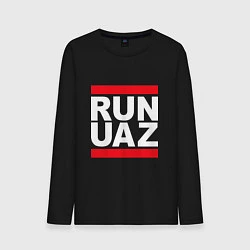 Лонгслив хлопковый мужской Run UAZ, цвет: черный